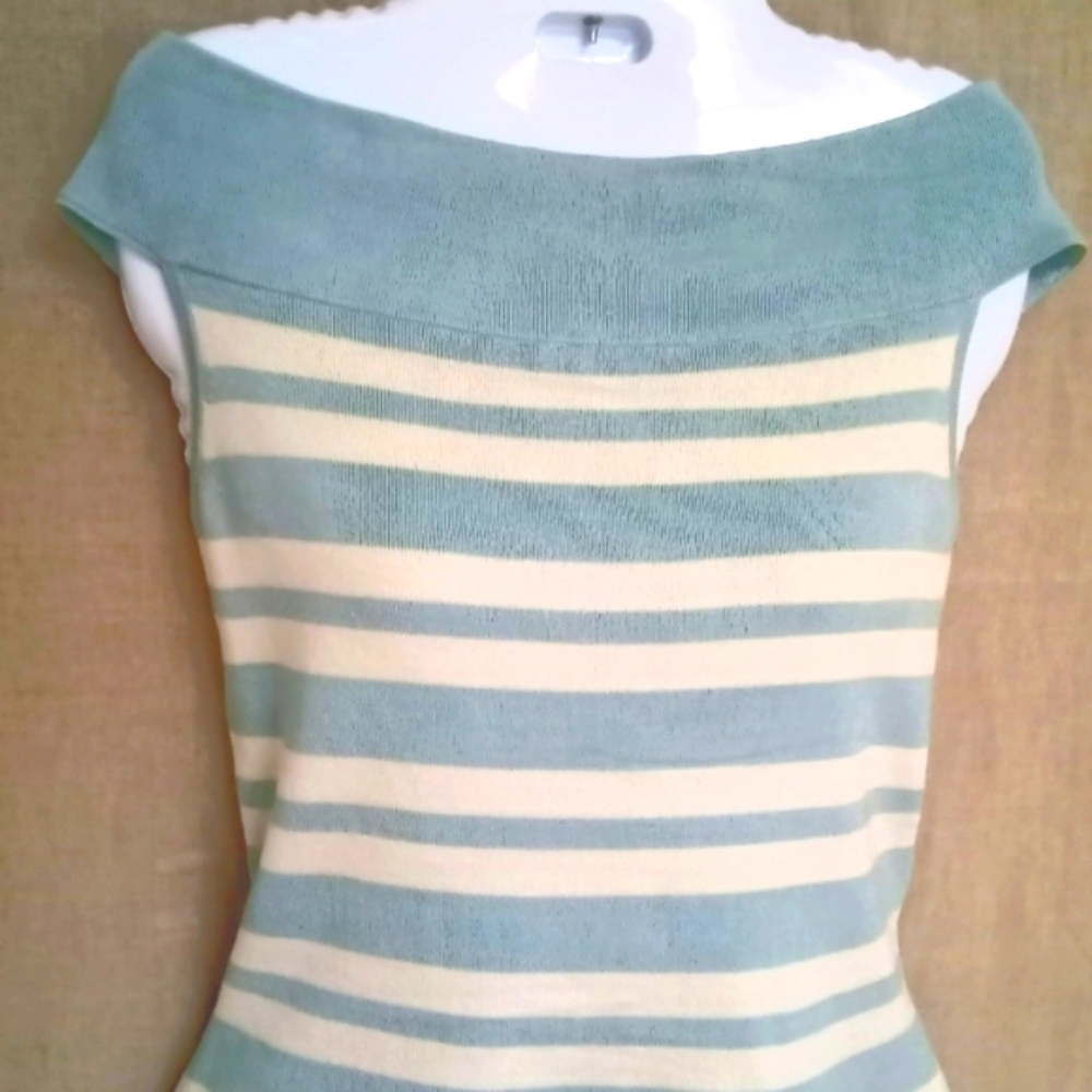 Harold's Striped Silk Sweater, Size M
